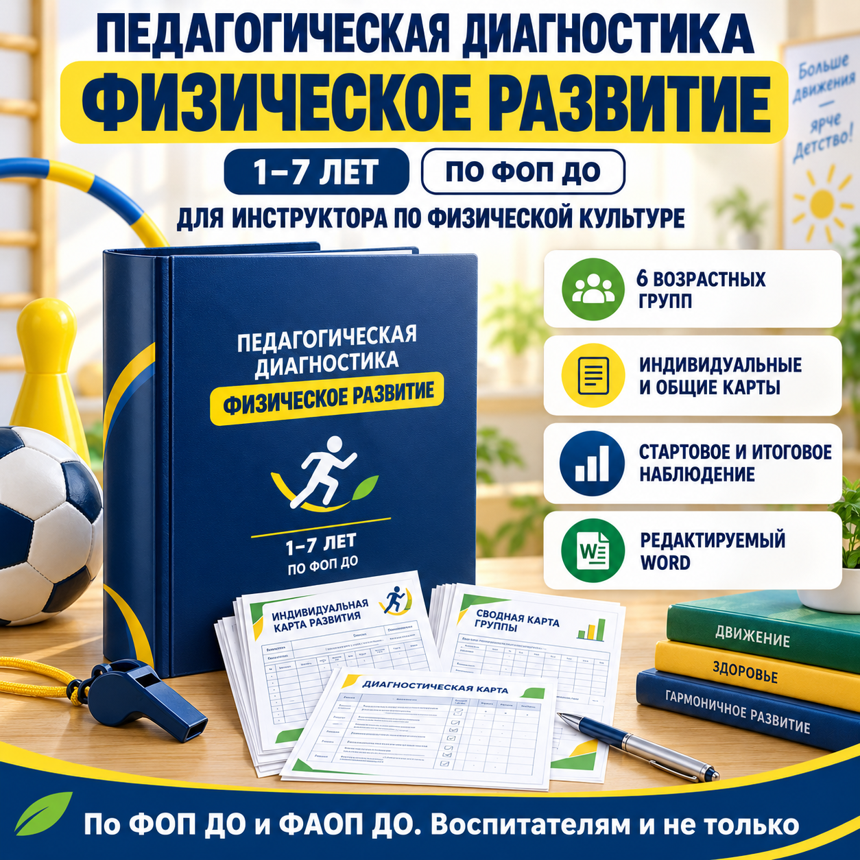 Педагогическая диагностика физического развития детей 1–7 лет по ФОП ДО